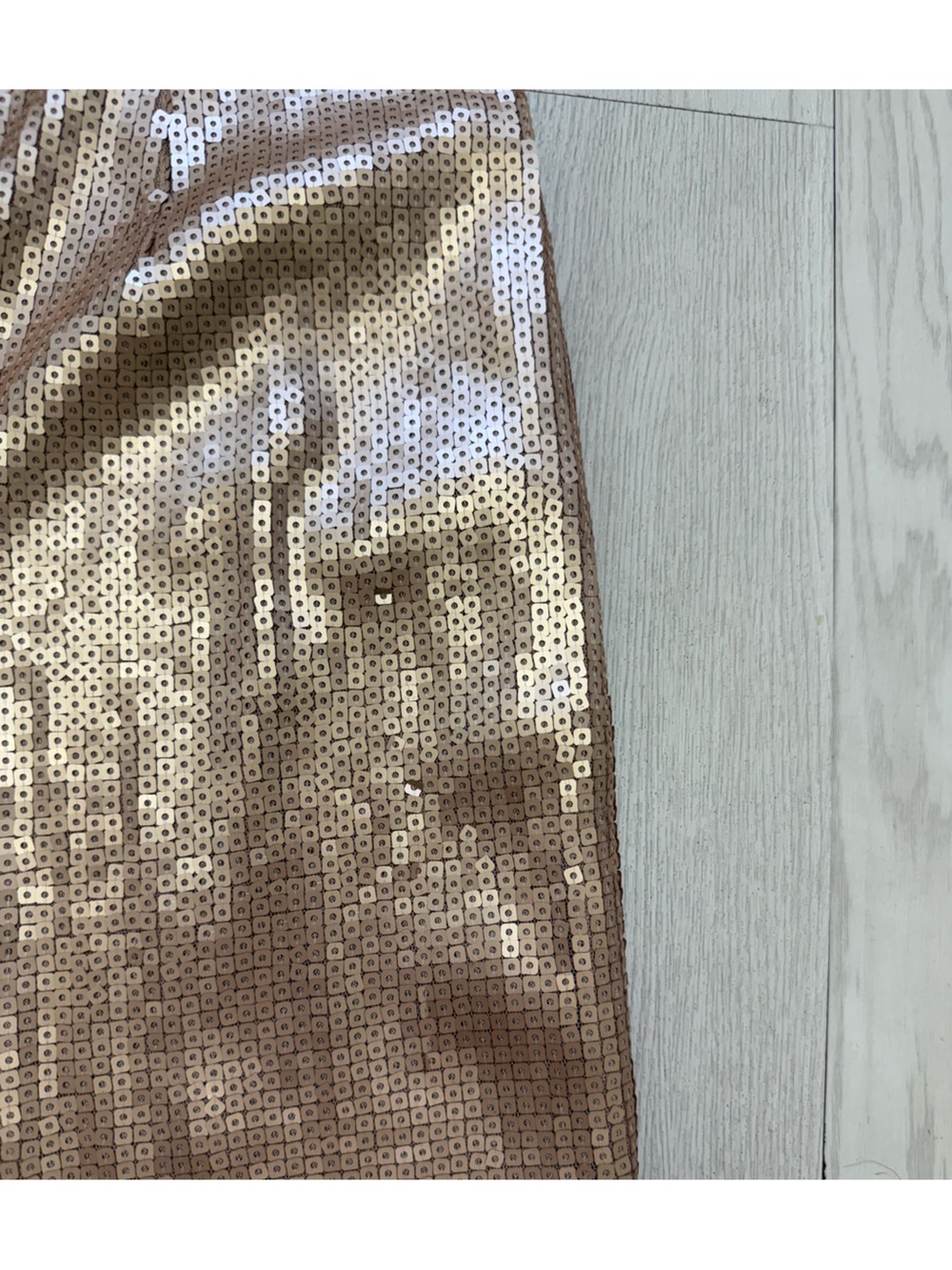 NEW! Calvin Klein Metallic Sequin Skirt in Gold+Tan Sz.4 +TAGS - Picture 4 of 5